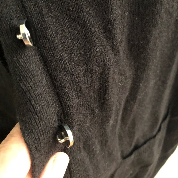 Cashmere Cotton Blend  button-up v-neck cardigan - Alfred Sung pure - Picture 7 of 12